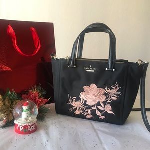 Kate Spade Embroidered Crossbody Satchel Bag